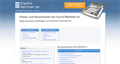 Desktop Screenshot of kapital-rechner.de